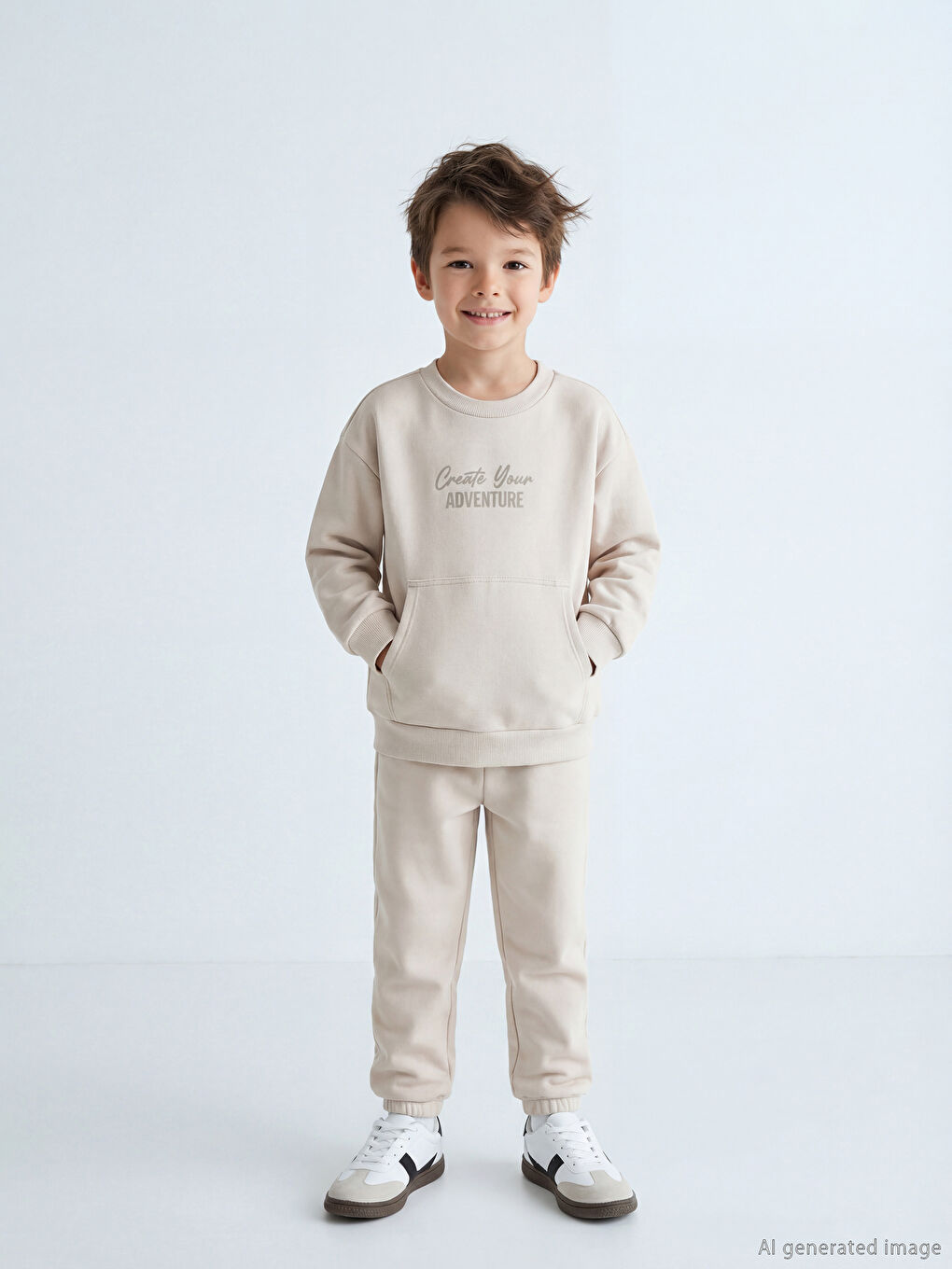 Crew Neck Boys' Tracksuit Set