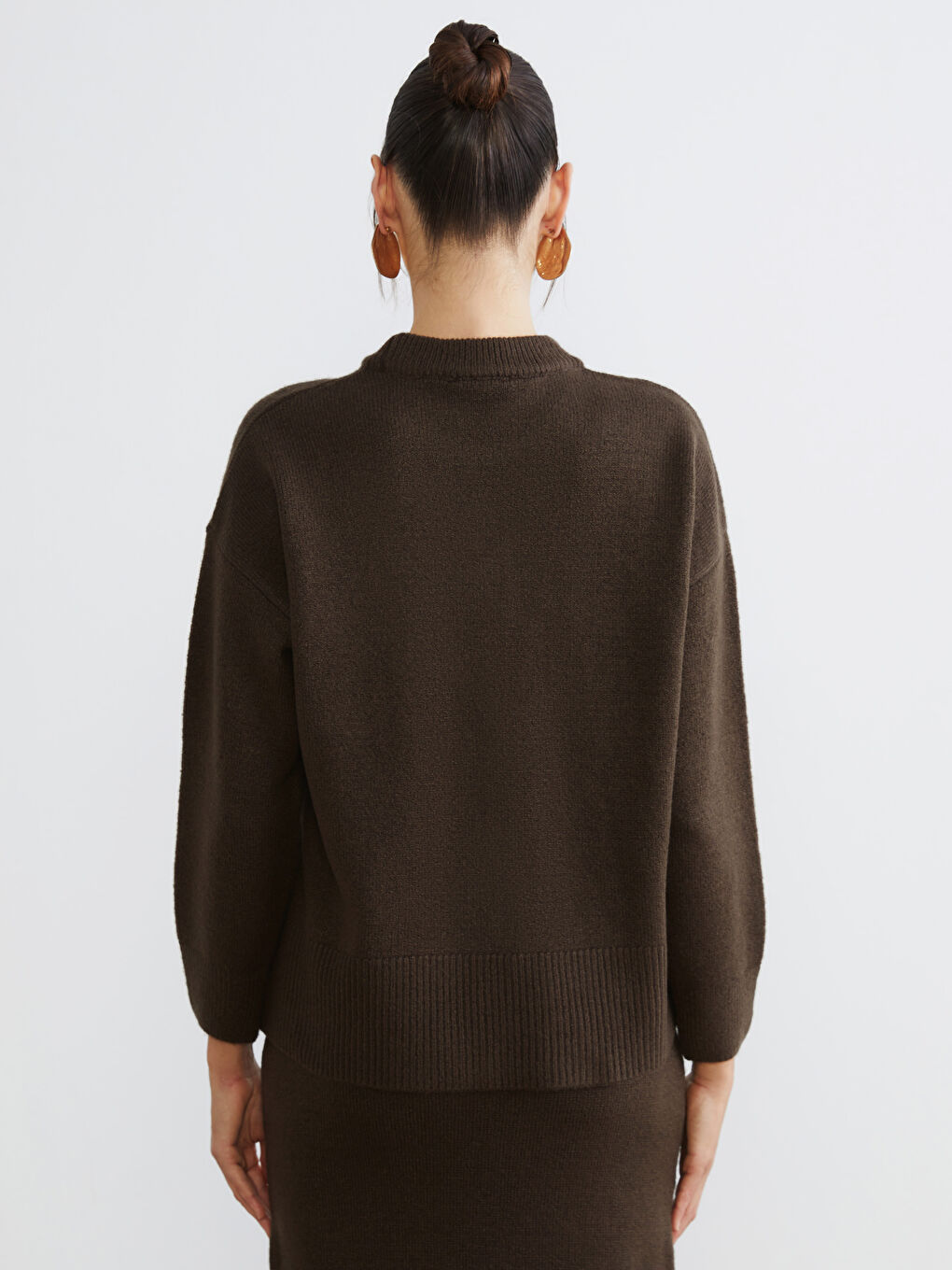 Crew Neck Oversize Women's Knitwear Sweater-3