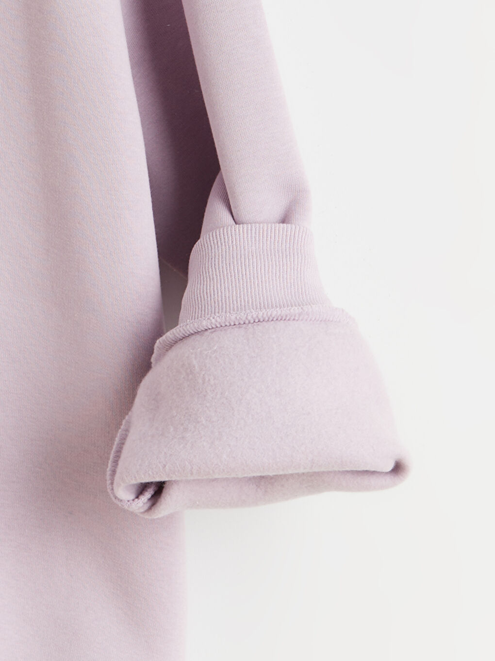 Lila Bisiklet Yaka Baskılı Kız Çocuk Kalın Sweatshirt-1