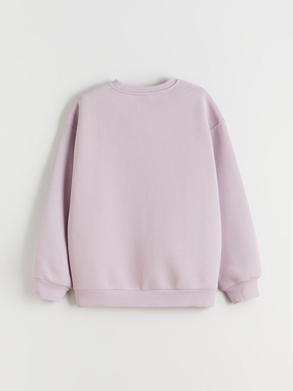 Lila Bisiklet Yaka Baskılı Kız Çocuk Kalın Sweatshirt-2