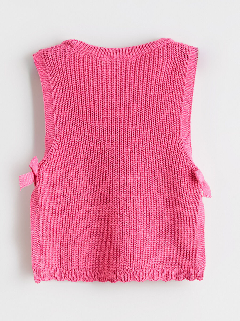 Pembe Çizgili Poplin Kız Çocuk Gömlek ve Süveter-3