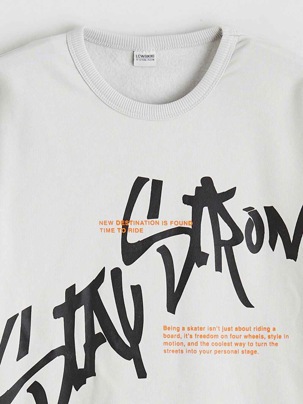 Bej Bisiklet Yaka Erkek Çocuk Eşofman Takımı-3