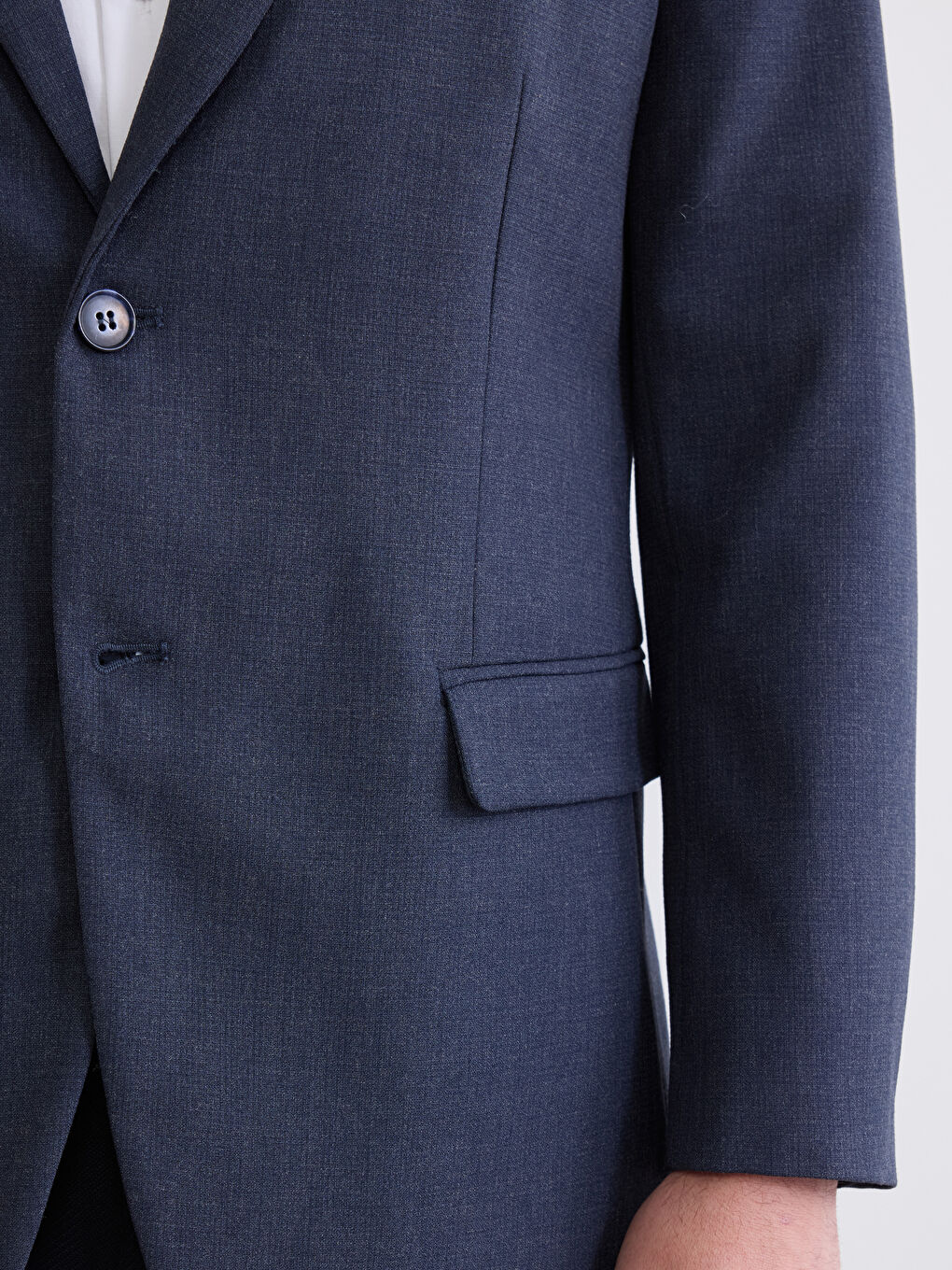 Lacivert Standart Kalıp Erkek Takım Elbise  Ceketi-2