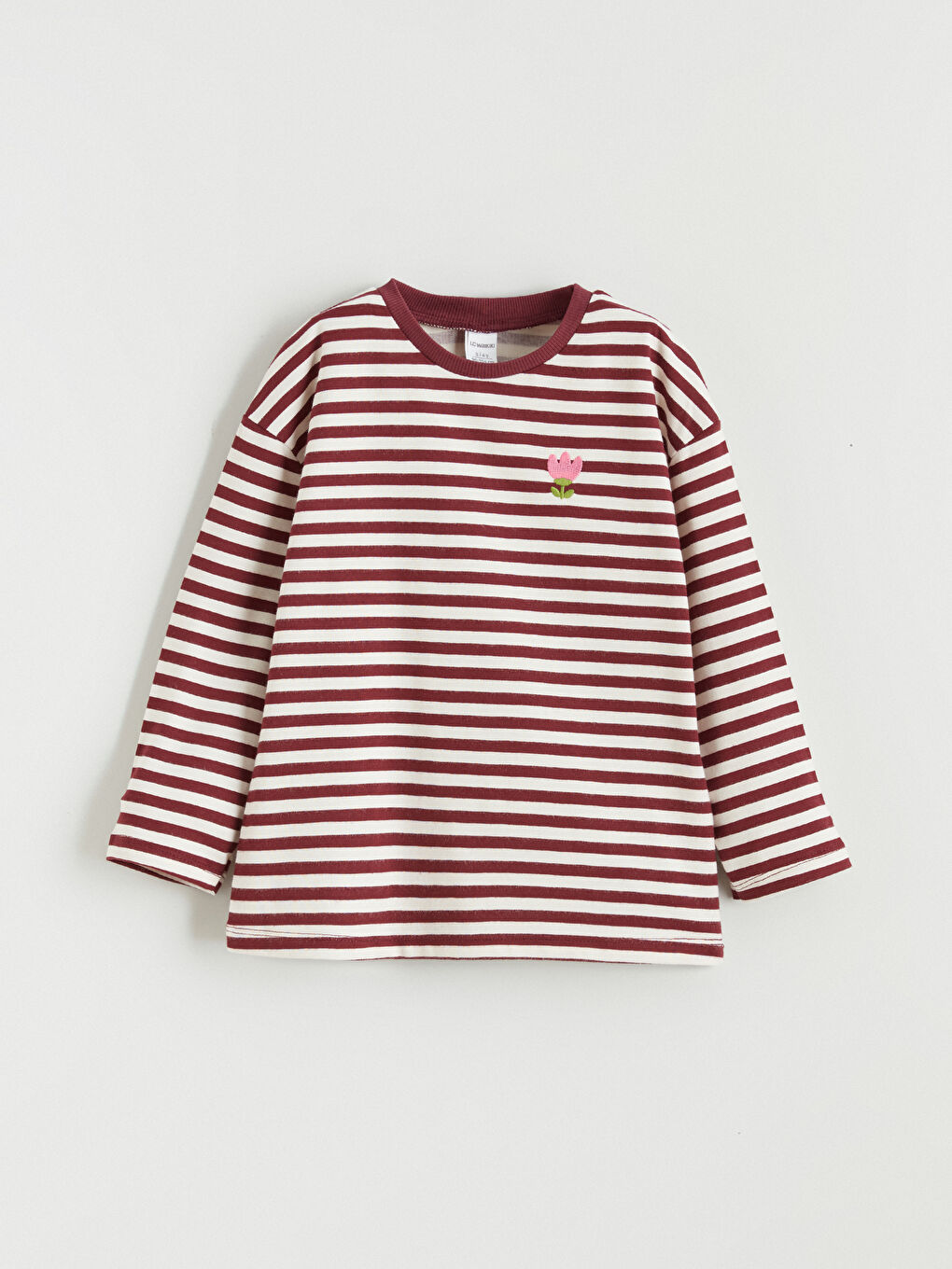 Crew Neck Striped Girls' T-Shirt
