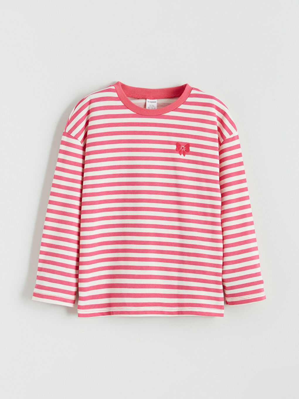 Prugasta majica za devojčice sa okruglim izrezom
