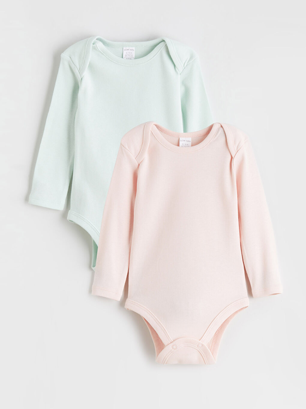 Pembe Bisiklet Yaka Kız Bebek Çıtçıtlı Body 2'li