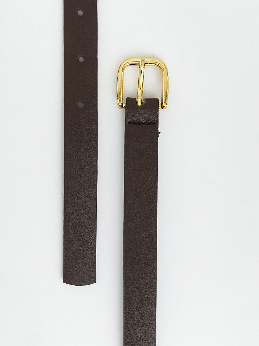 Kahverengi Deri Görünümlü Kadın Kemer 2'li-2