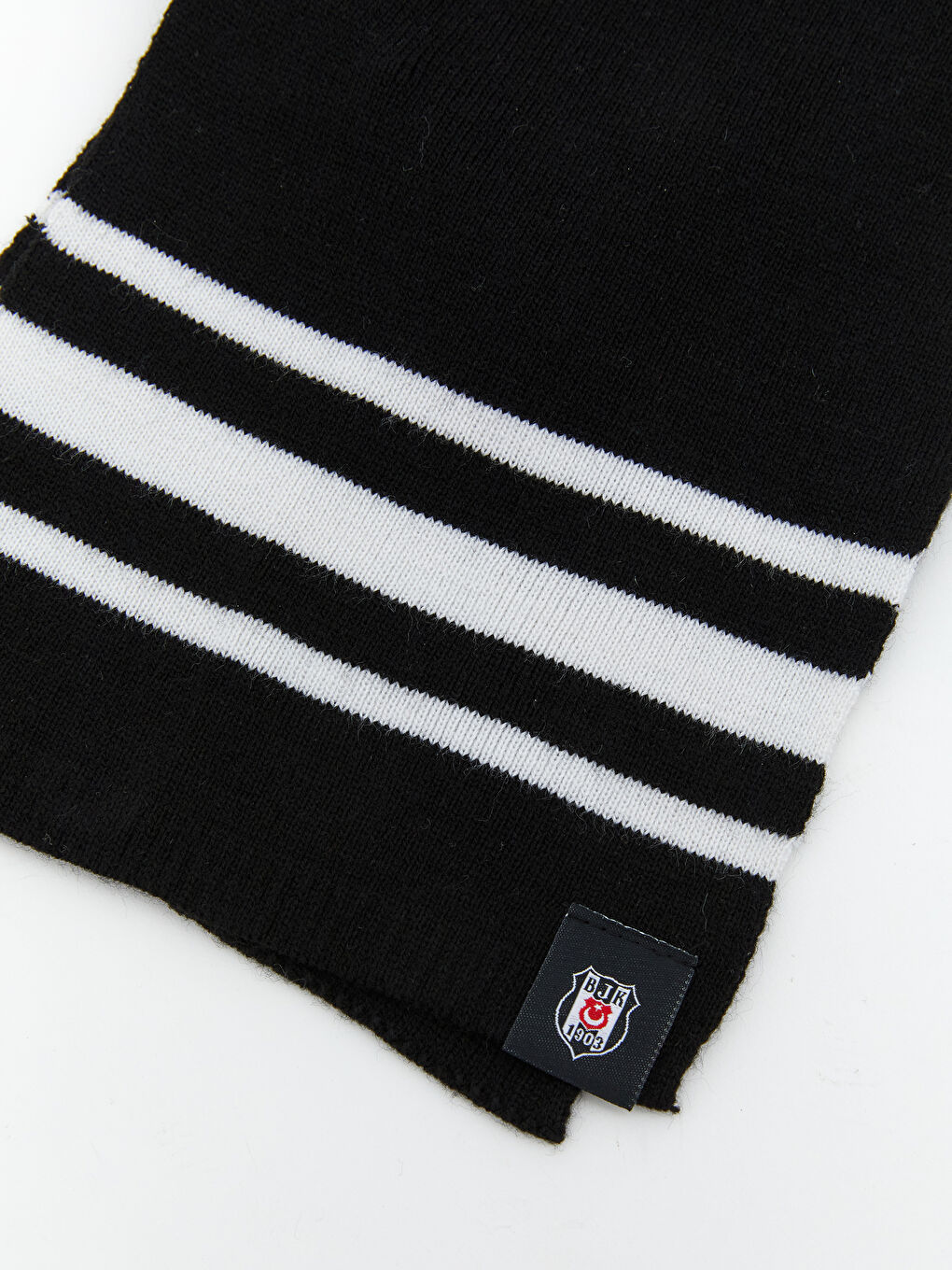 Siyah Beşiktaş Baskılı Erkek Çocuk Atkı Bere Eldiven Takım-2