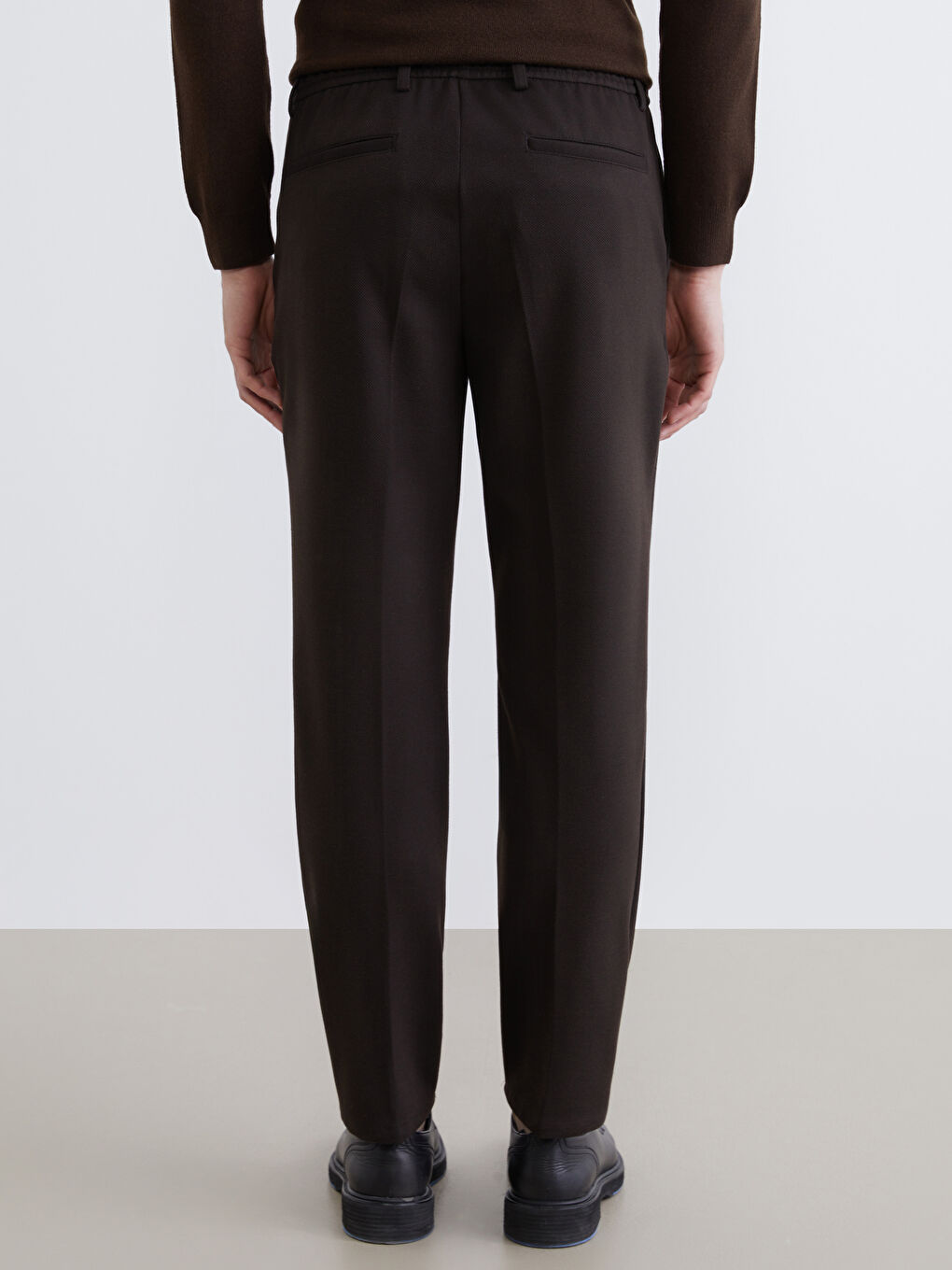 Standard Fit Twill Men's Trousers-3