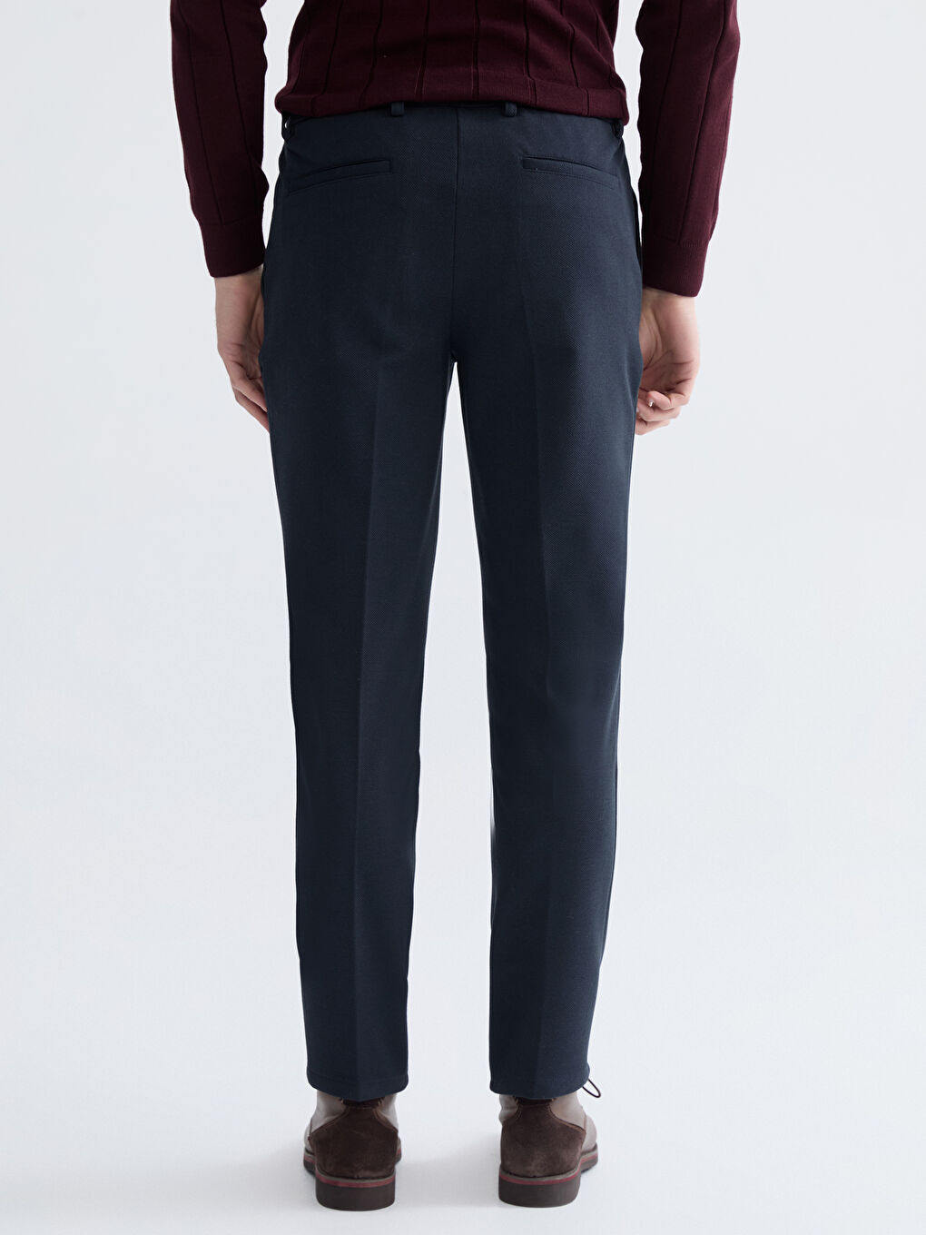 Lacivert Standart Kalıp Gabardin Erkek Pantolon-3