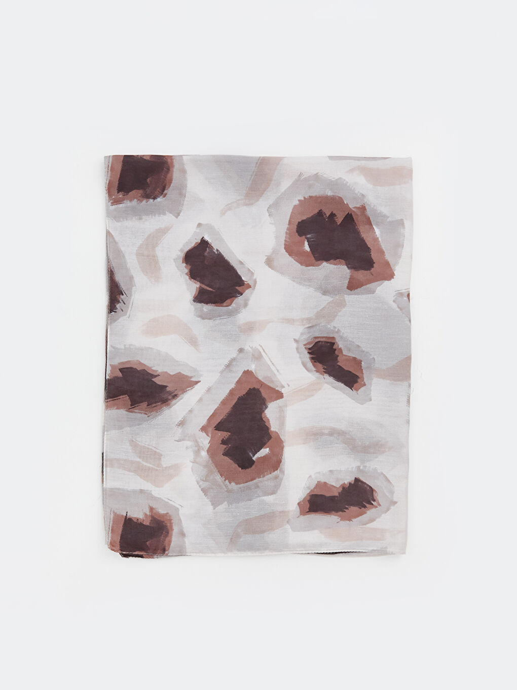 Ekru Desenli Kadın Şal-1