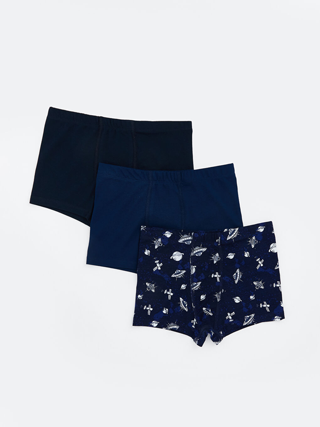 Lacivert Baskılı Erkek Çocuk Boxer 3'lü