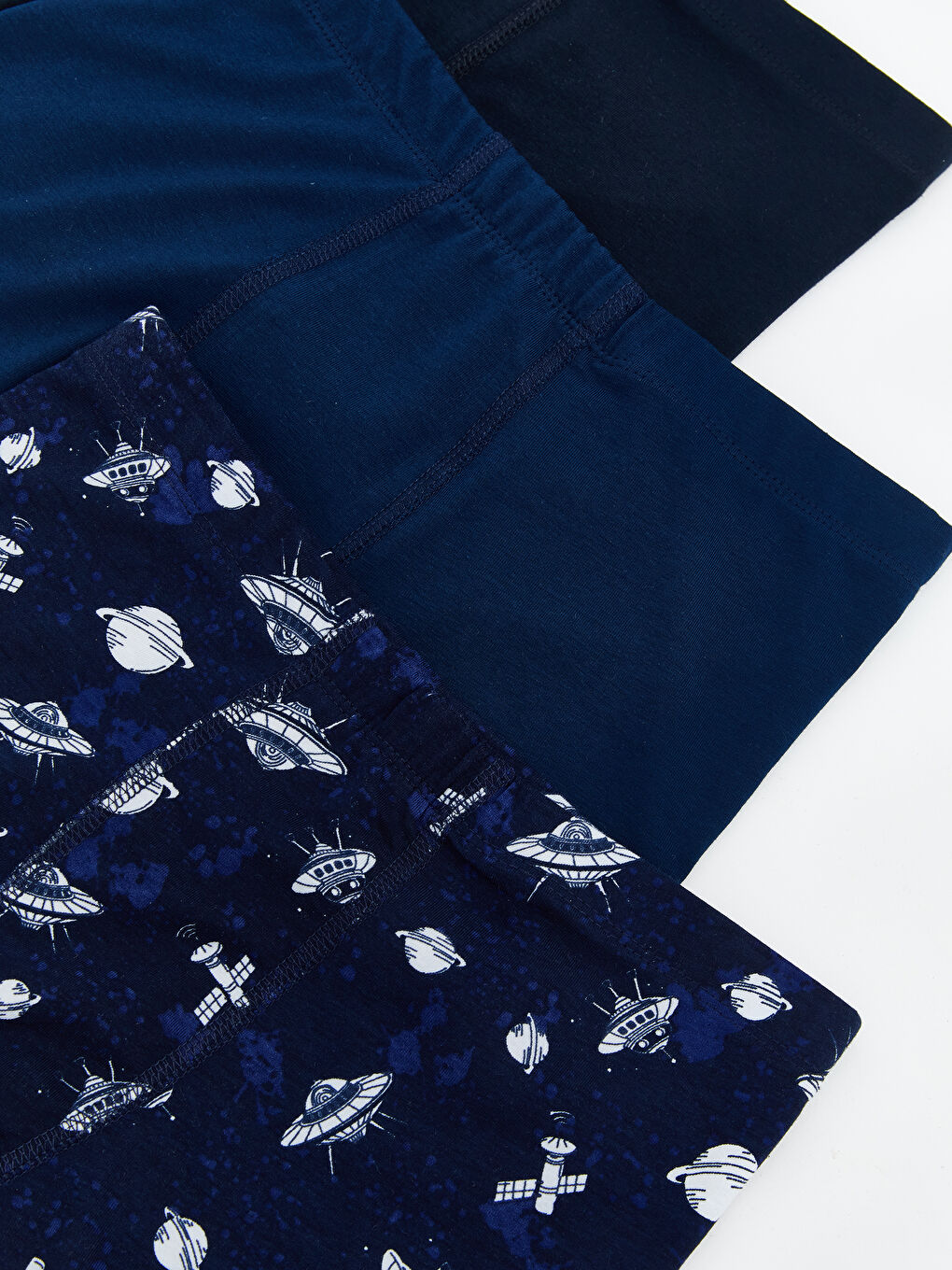 Lacivert Baskılı Erkek Çocuk Boxer 3'lü-2