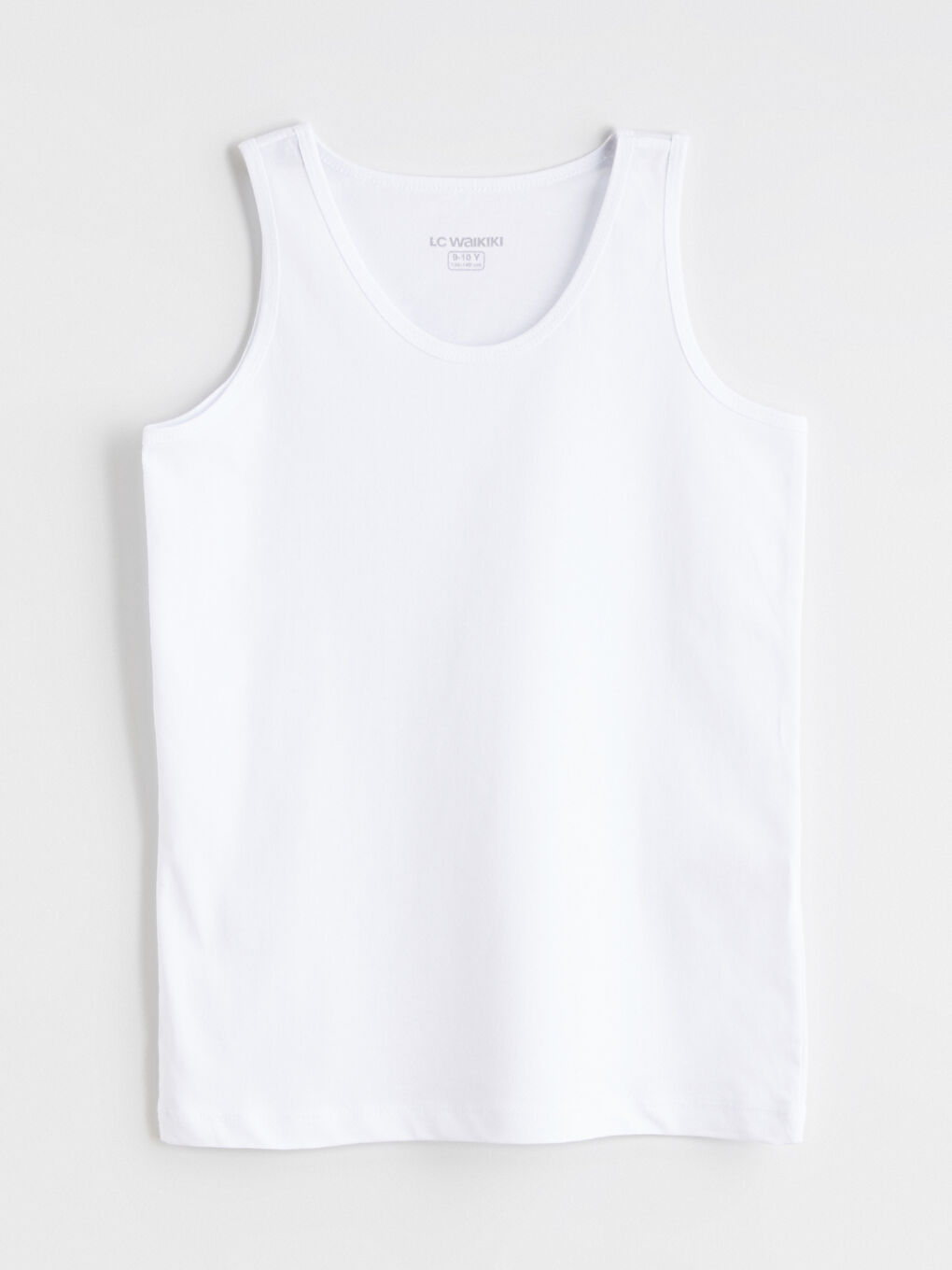 Beyaz Bisiklet Yaka Erkek Çocuk Atlet 2'li-1