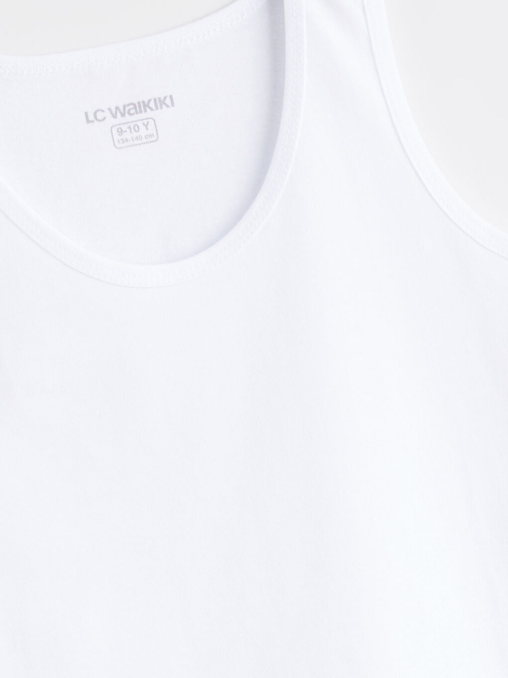 Beyaz Bisiklet Yaka Erkek Çocuk Atlet-2