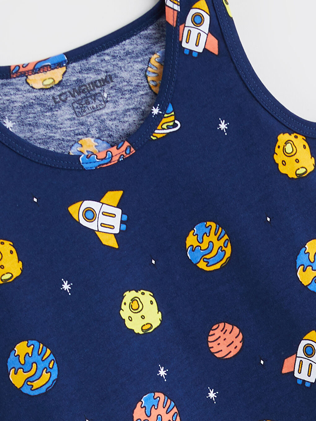 Lacivert Bisiklet Yaka Erkek Çocuk Atlet 2'li-5