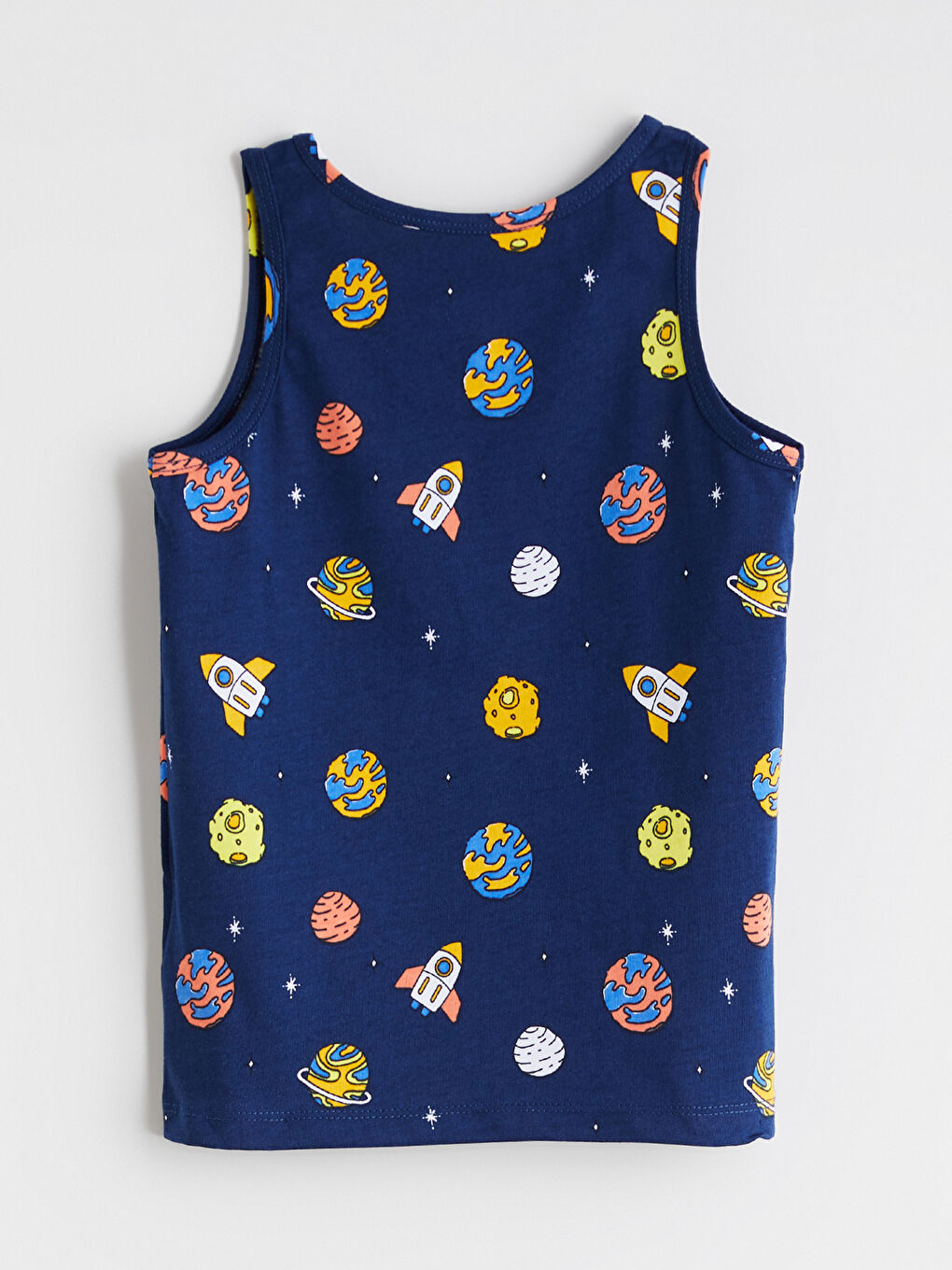 Lacivert Bisiklet Yaka Erkek Çocuk Atlet 2'li-6