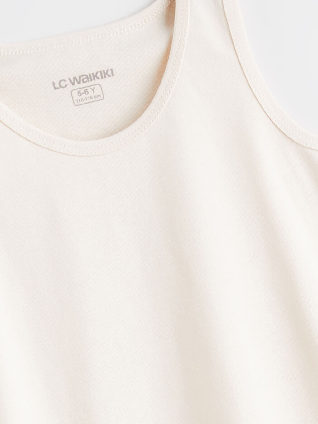 Ekru Bisiklet Yaka Erkek Çocuk Atlet 2'li-2