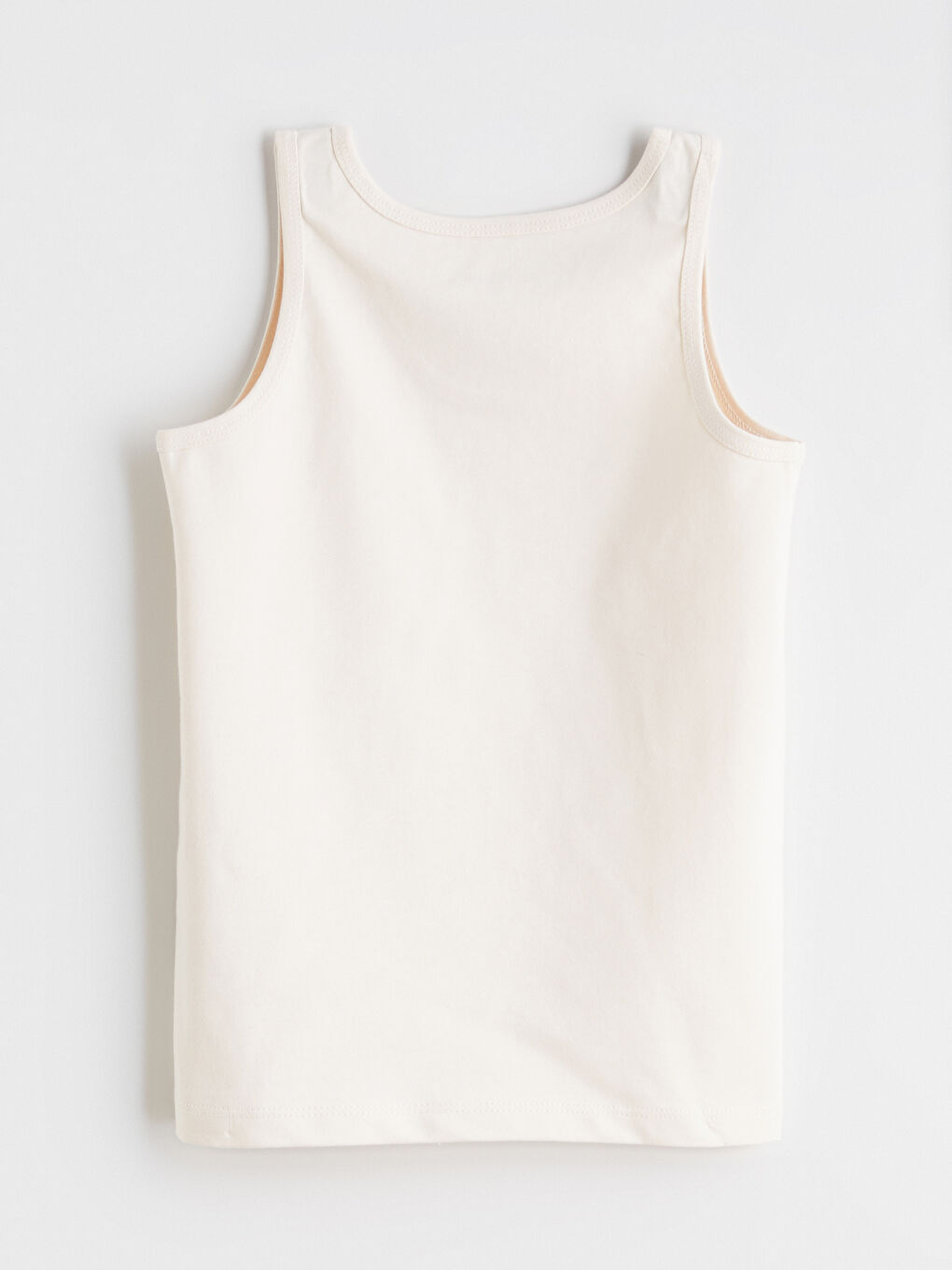 Ekru Bisiklet Yaka Erkek Çocuk Atlet 2'li-3