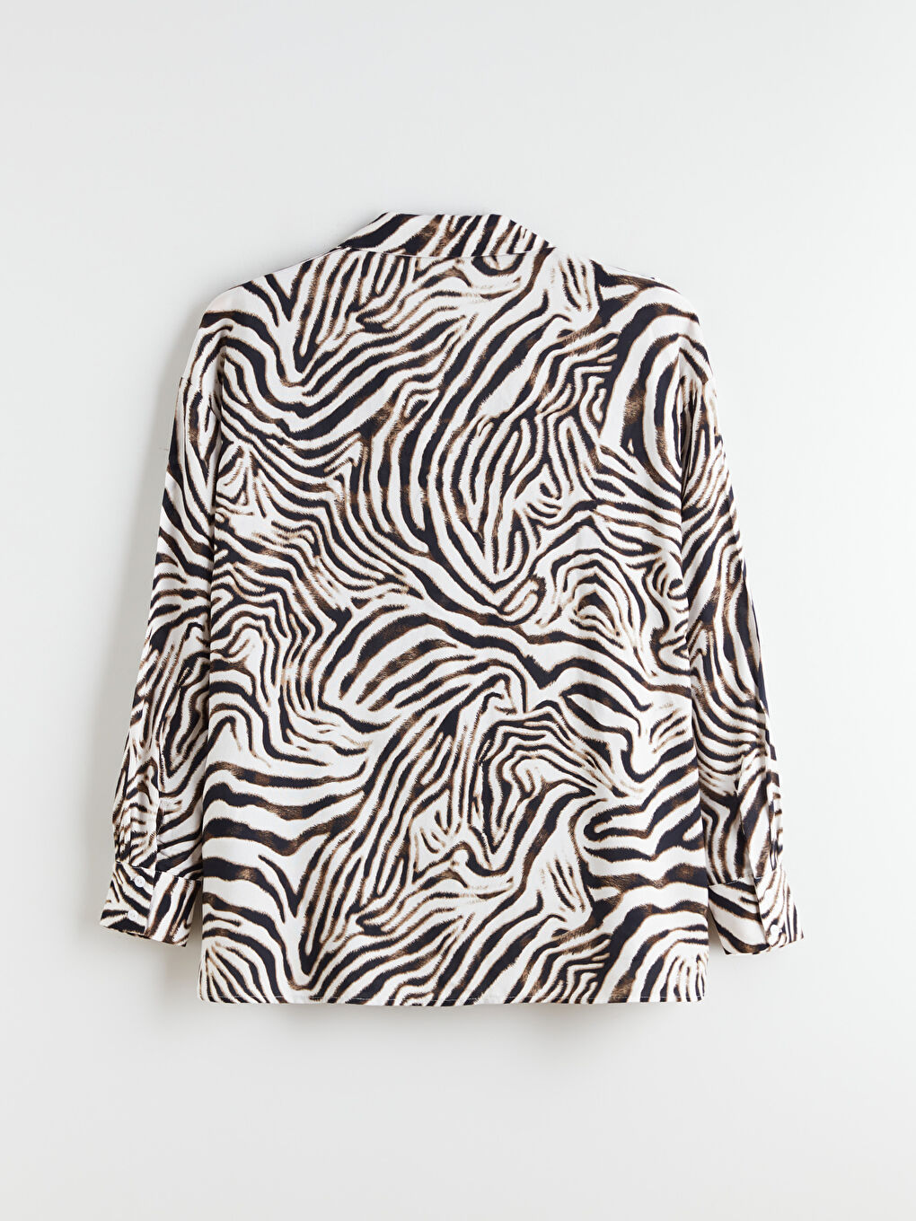 Zebra Patterned Oversize Women's Shirt-1