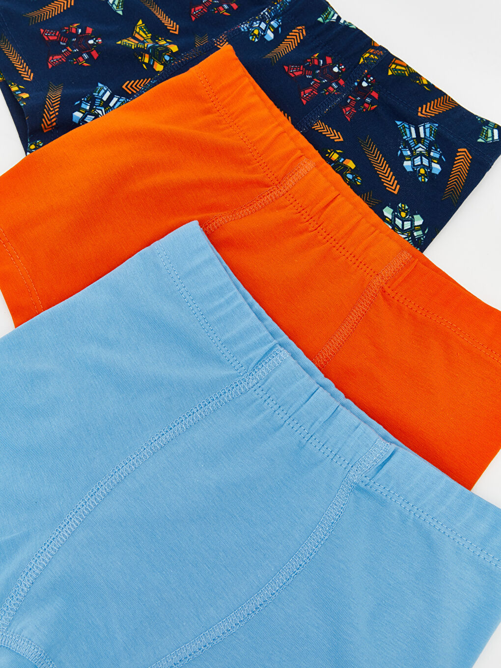 Lacivert Baskılı Erkek Çocuk Boxer 3'lü-2