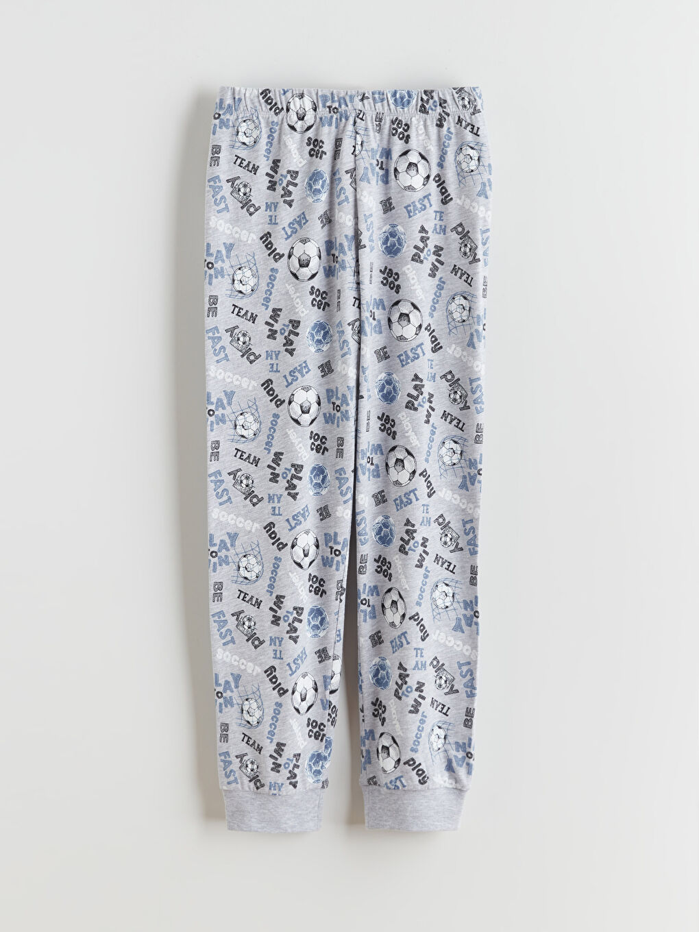 Mavi Bisiklet Yaka Baskılı Erkek Çocuk Pijama Takımı-3