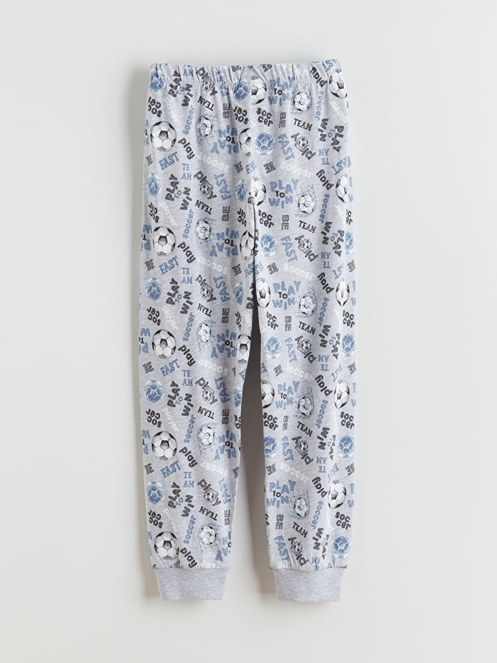 Mavi Bisiklet Yaka Baskılı Erkek Çocuk Pijama Takımı-4