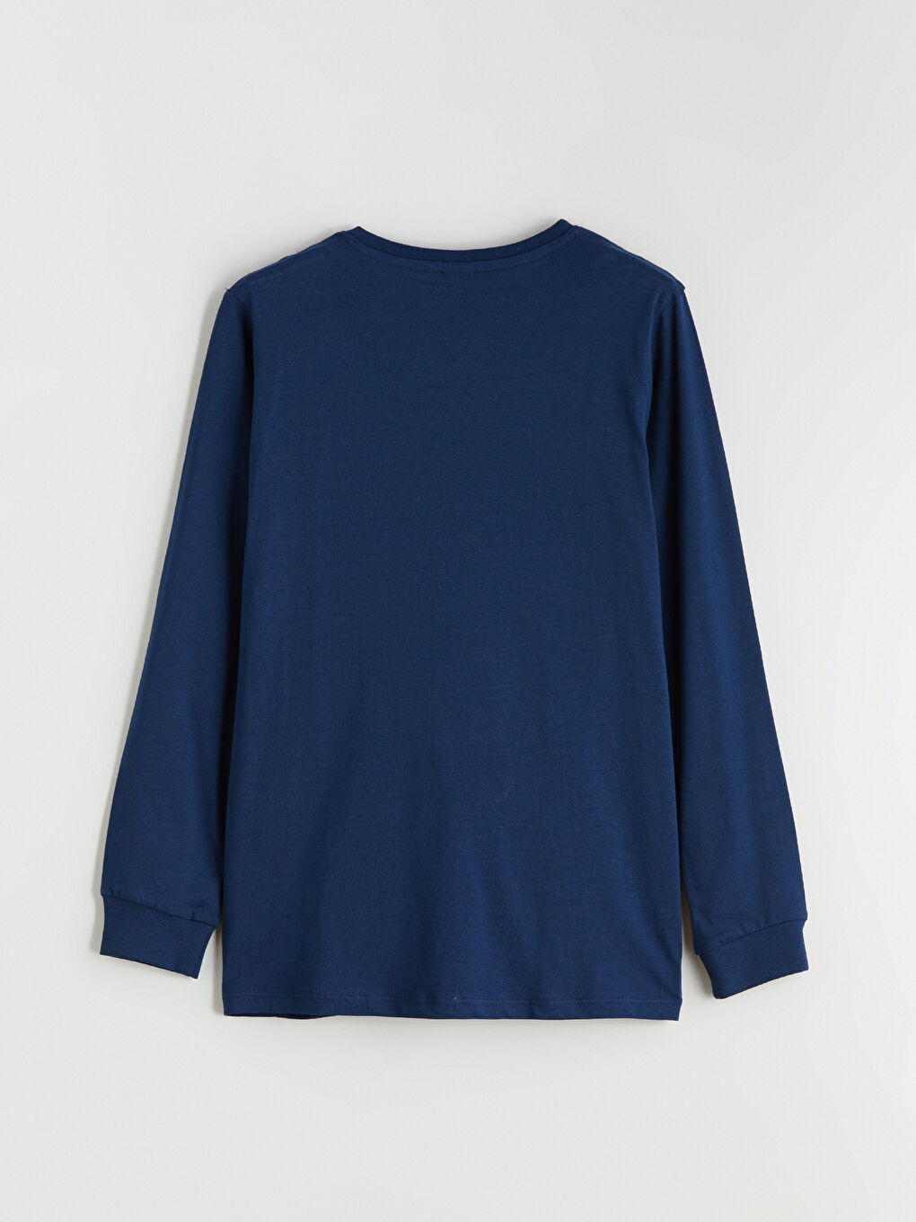 Lacivert Bisiklet Yaka Erkek Çocuk Pijama Üst-1