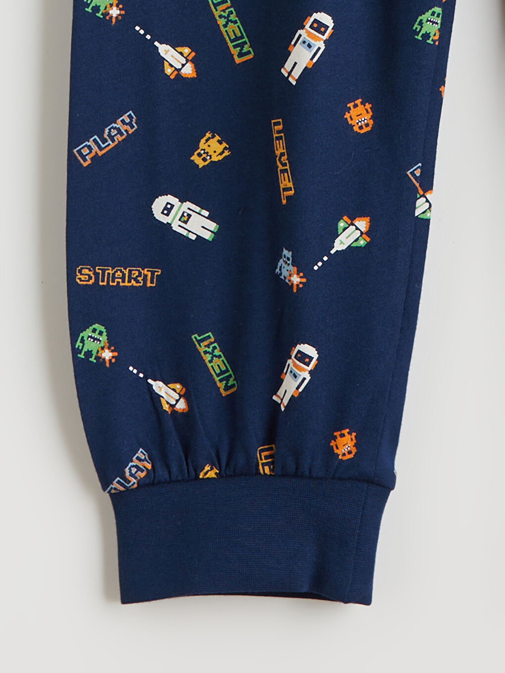 Lacivert Baskılı Erkek Çocuk Pijama Alt-2