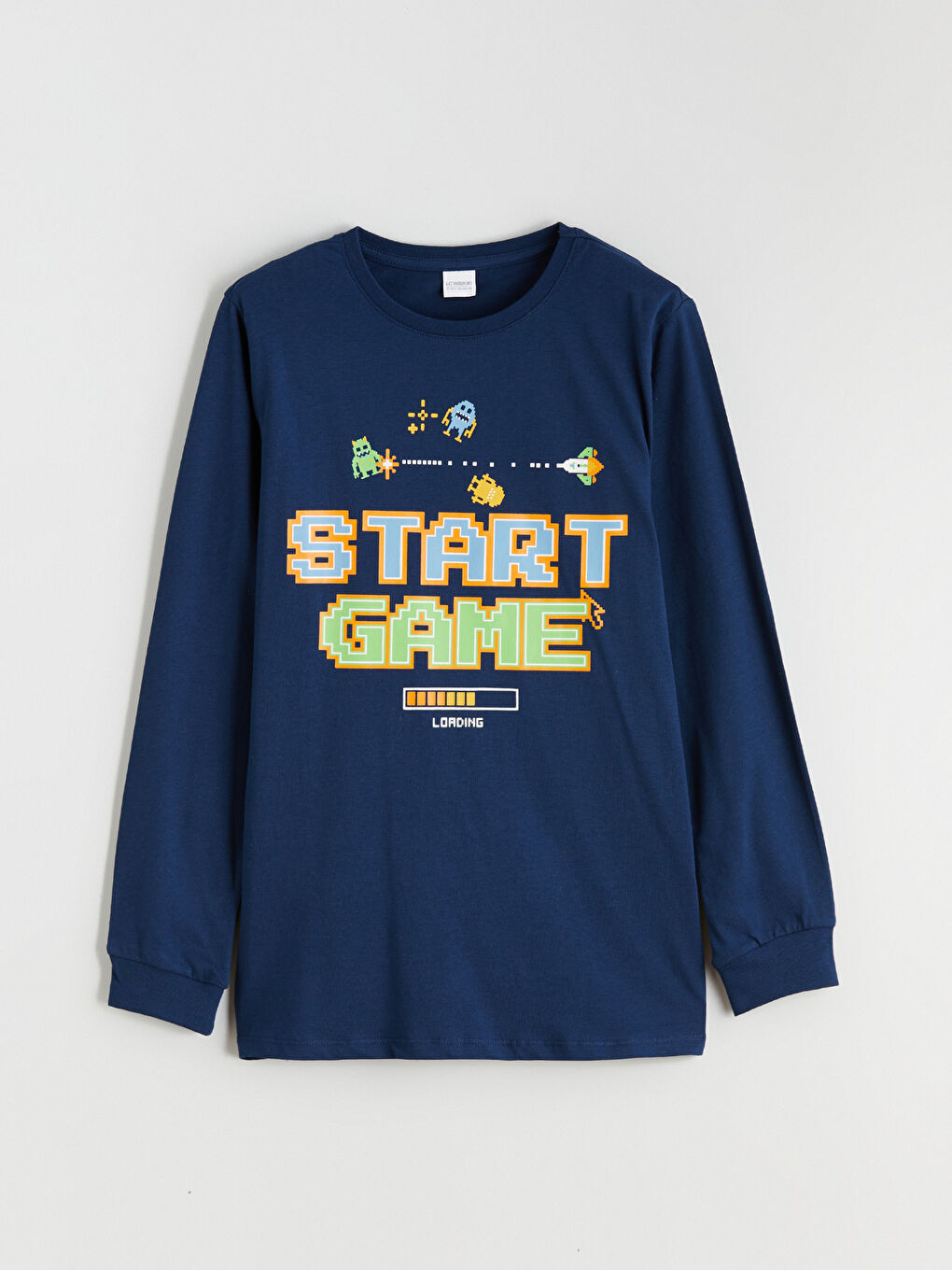 Crew Neck Printed Boys' Pyjama Set-1