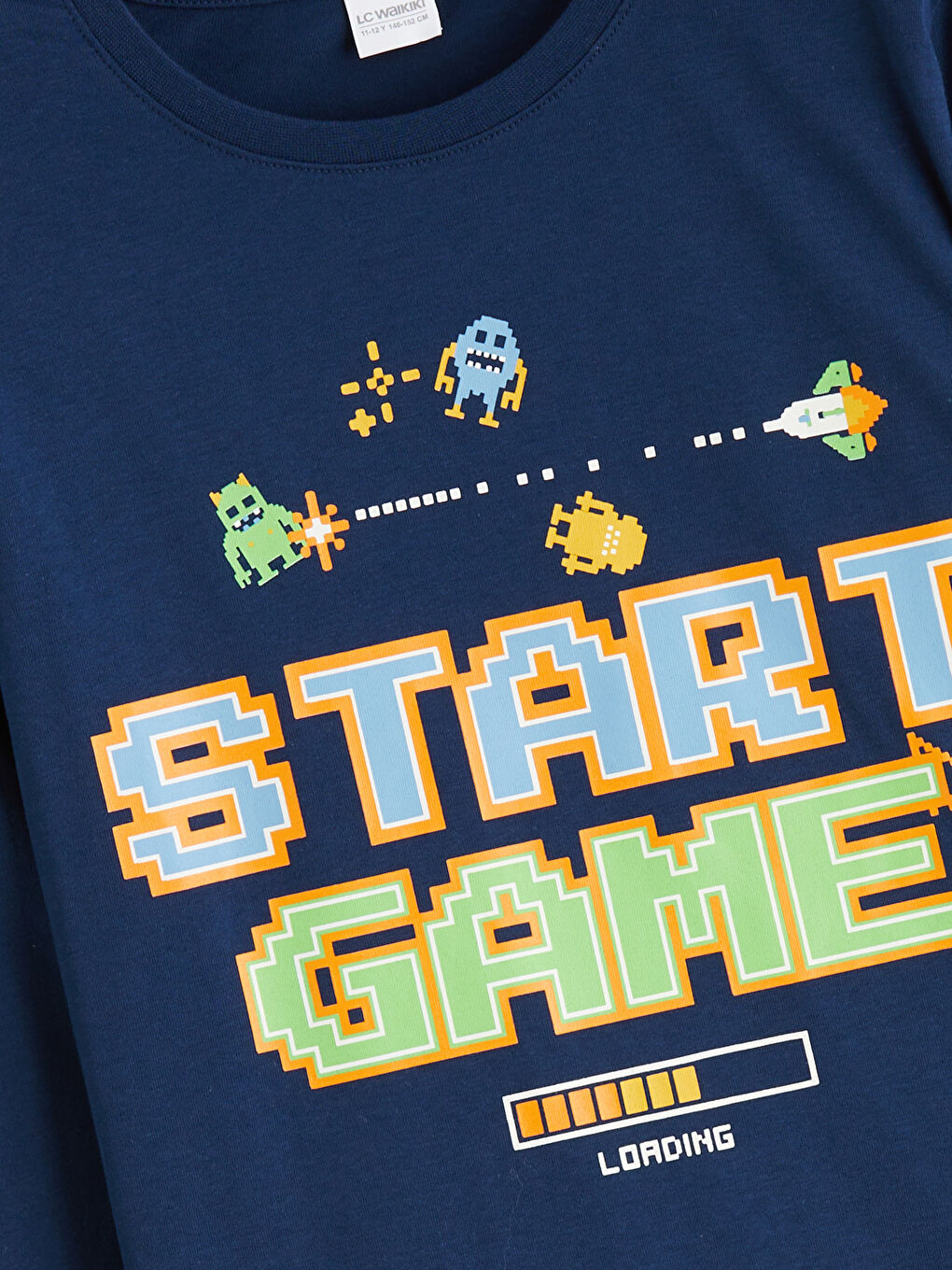 Crew Neck Printed Boys' Pyjama Set-2