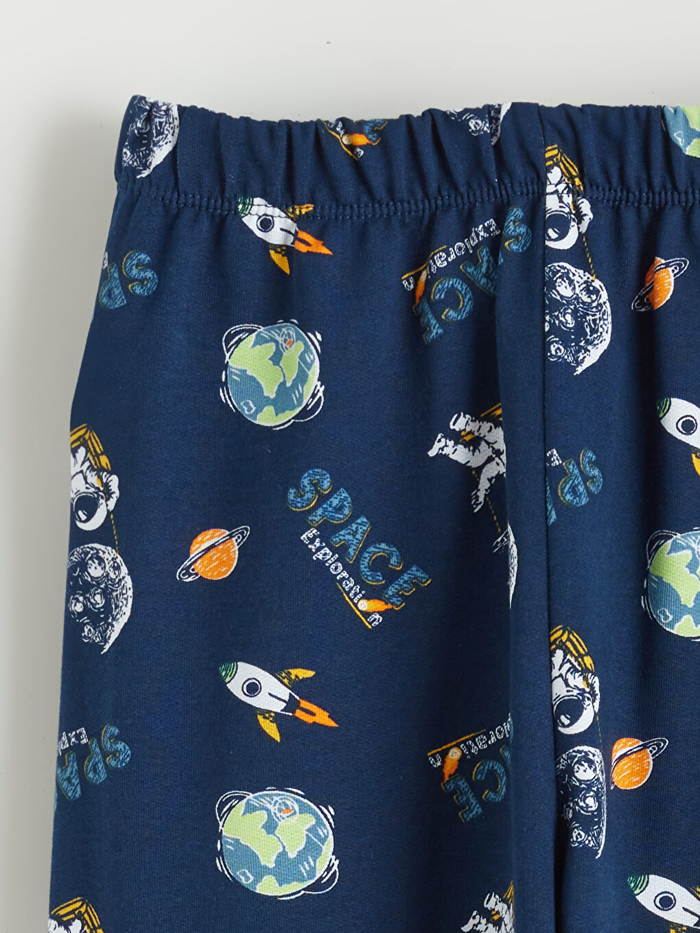 İndigo Bisiklet Yaka Baskılı Erkek Çocuk Pijama Takımı-5