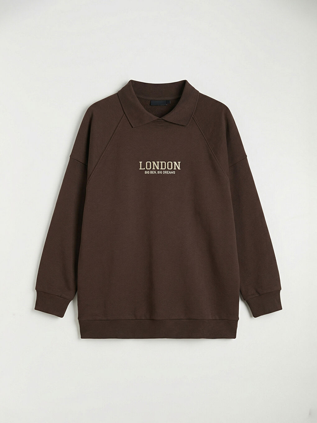 London Embroidered Women's Thick Sweatshirt Tunic