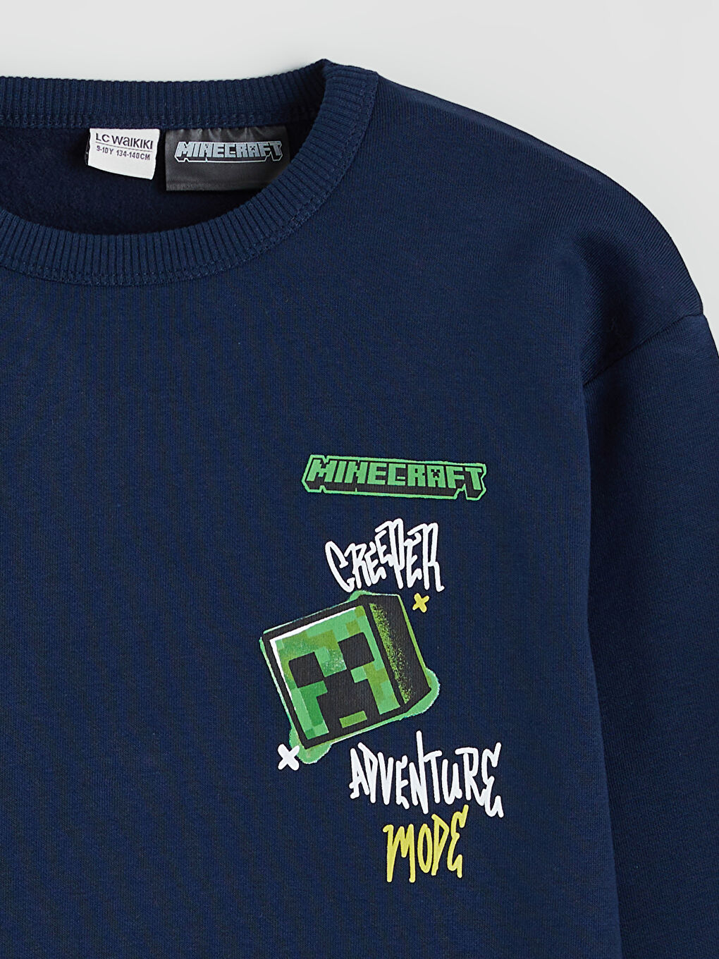 سويتشيرت غليظ مطبوع ماينكرافت أولاد بكول مدور-2