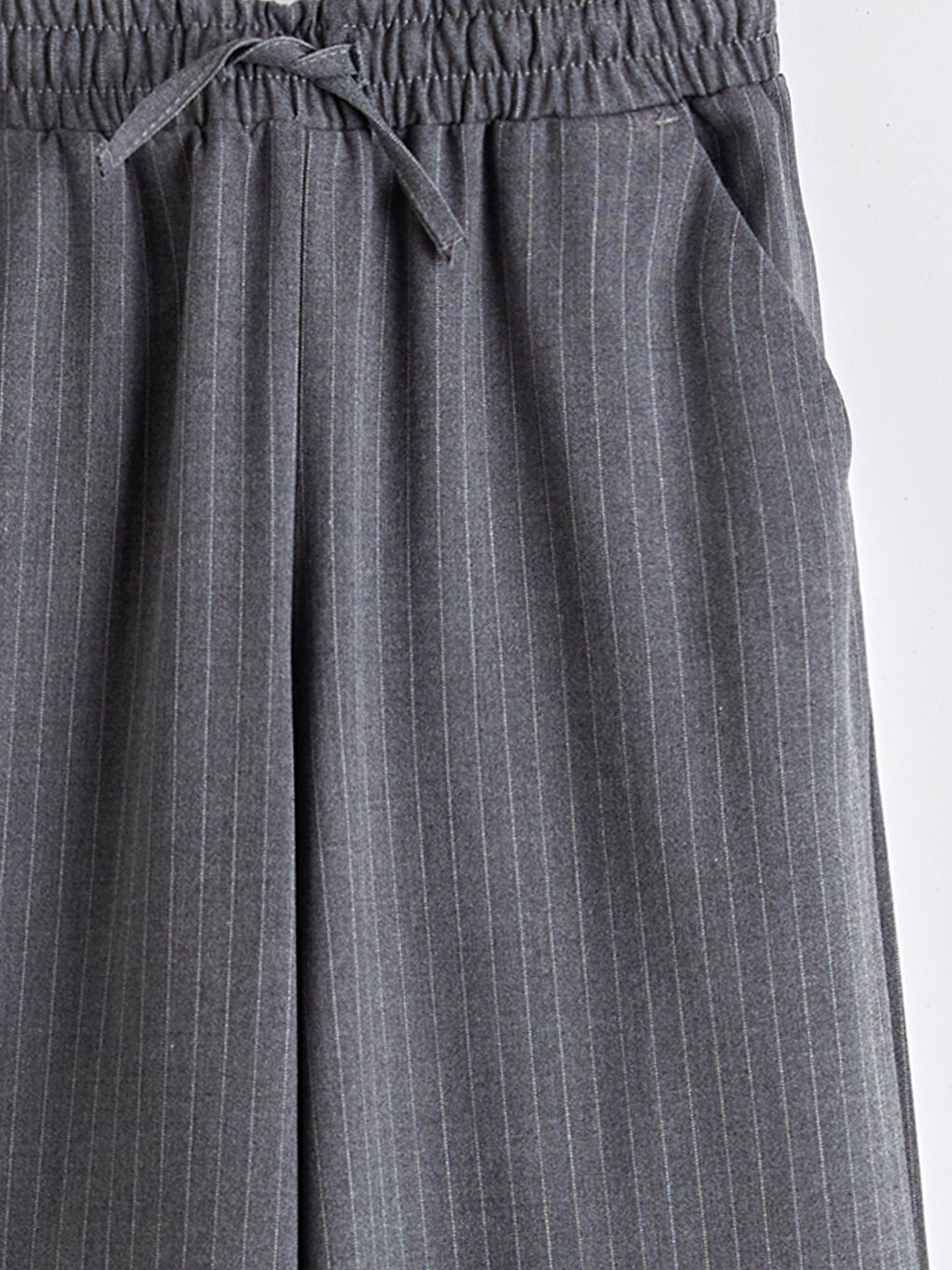 Pantalone sa elastičnim strukom i prugama za devojčice-2