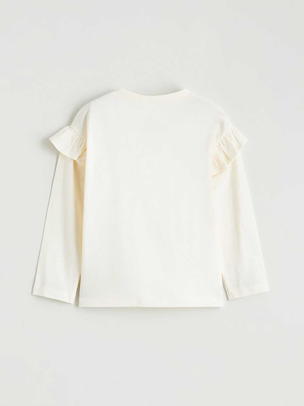 Bej Minnie Mouse ve Daisy Duck Baskılı Kız Bebek Tişört-1