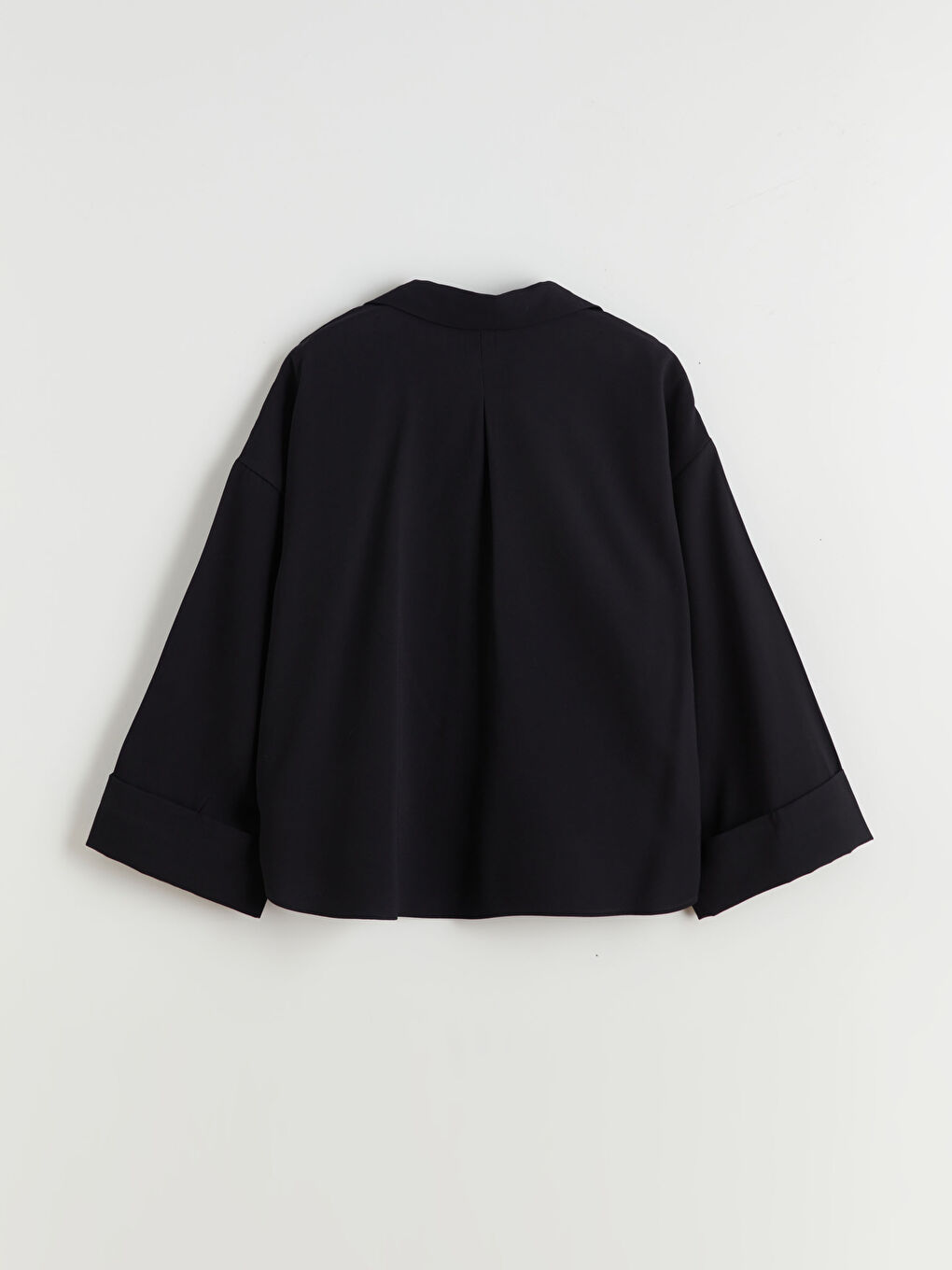 Siyah Oversize Kadın Gömlek-5