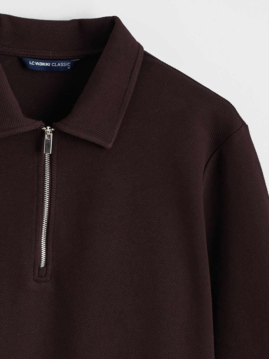 Mürdüm Polo Yaka Erkek Sweatshirt-5