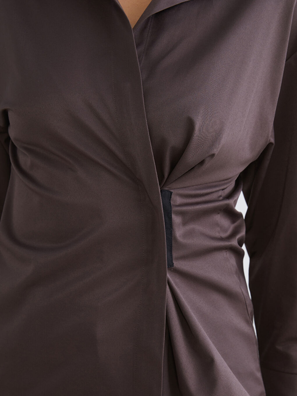 Kahverengi Regular Fit Kadın Gömlek-2