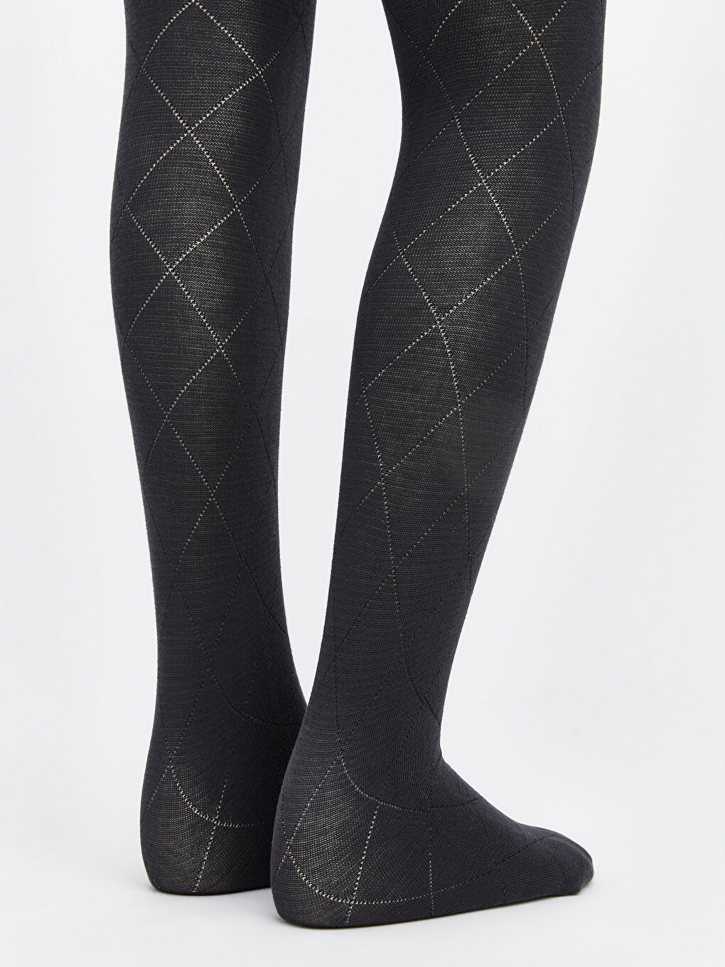 Patterned Girls' Tights 2 Pack-2