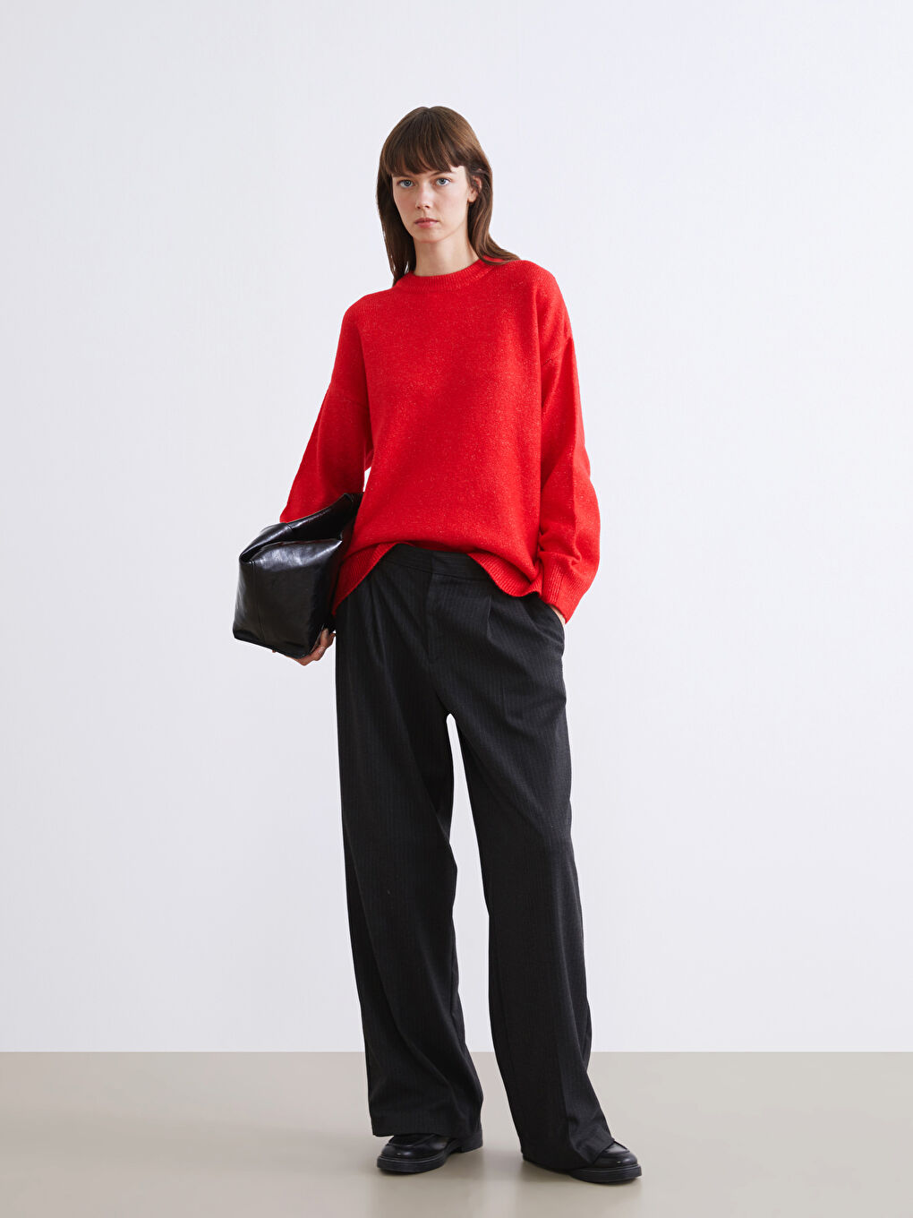 Crew Neck Women's Knitwear Sweater-1