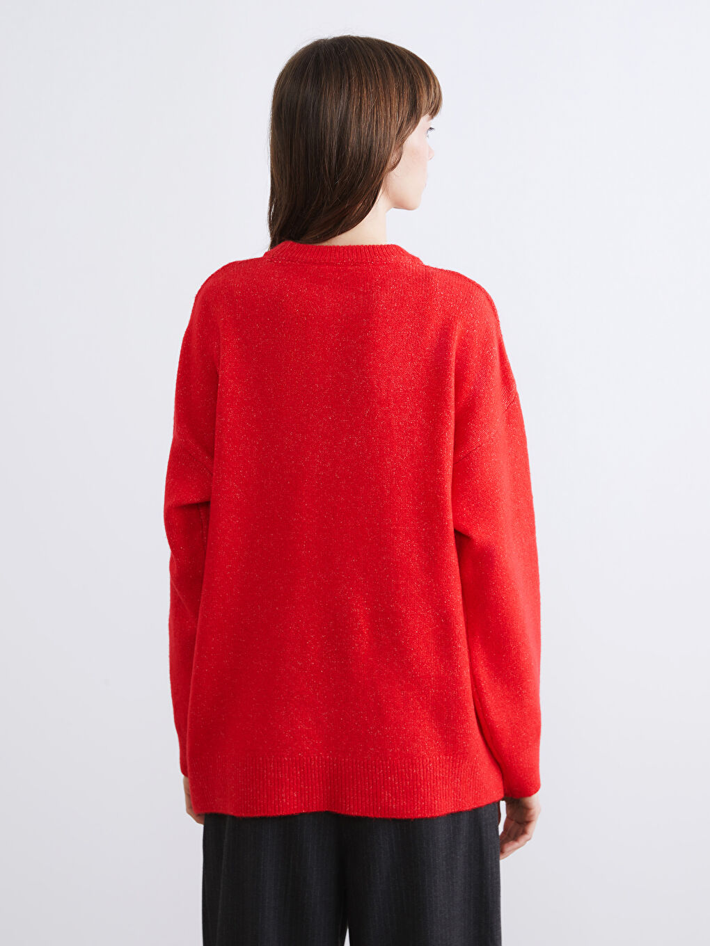 Crew Neck Women's Knitwear Sweater-3