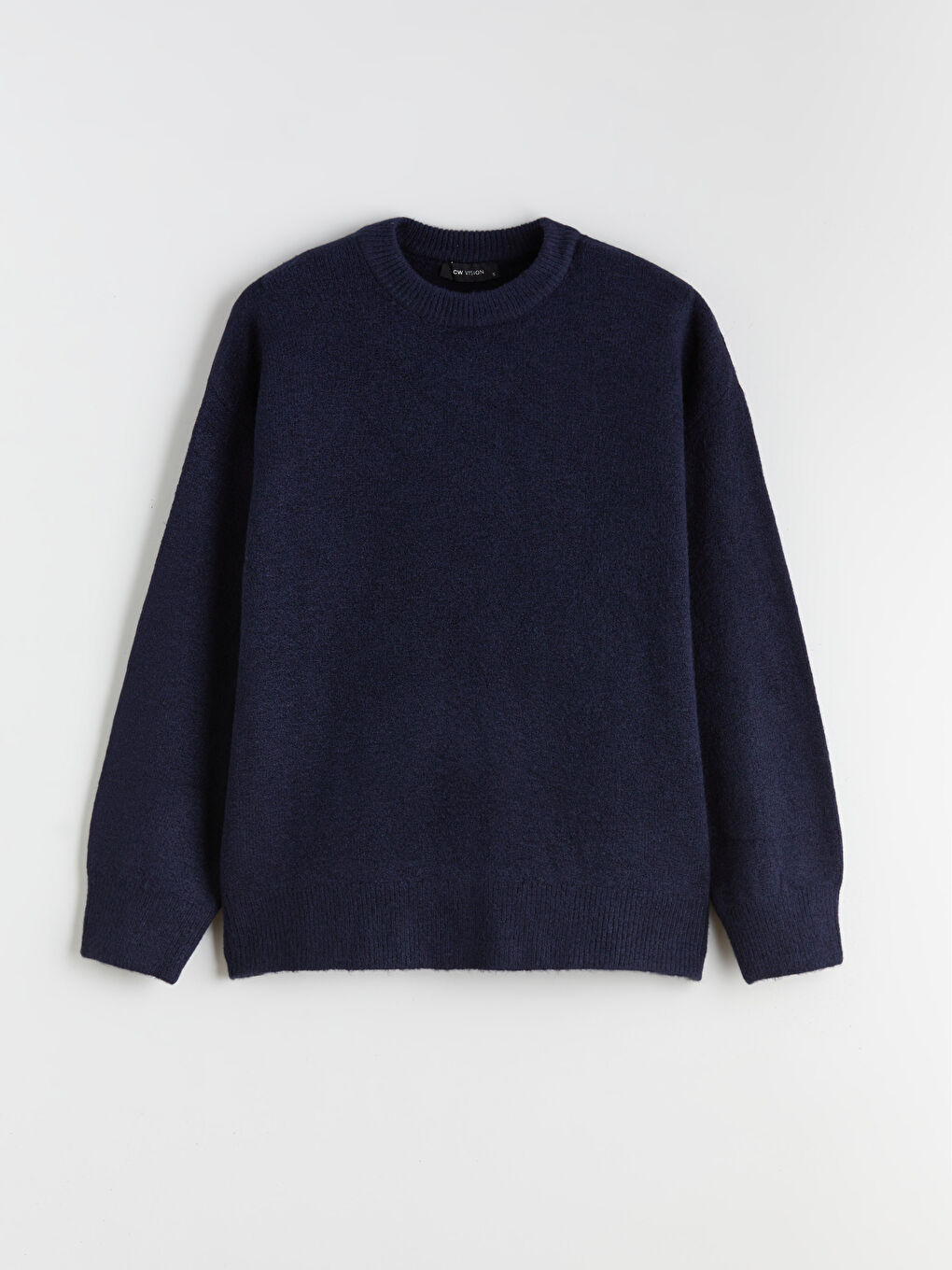 Lacivert Bisiklet Yaka Kadın Triko Kazak-4