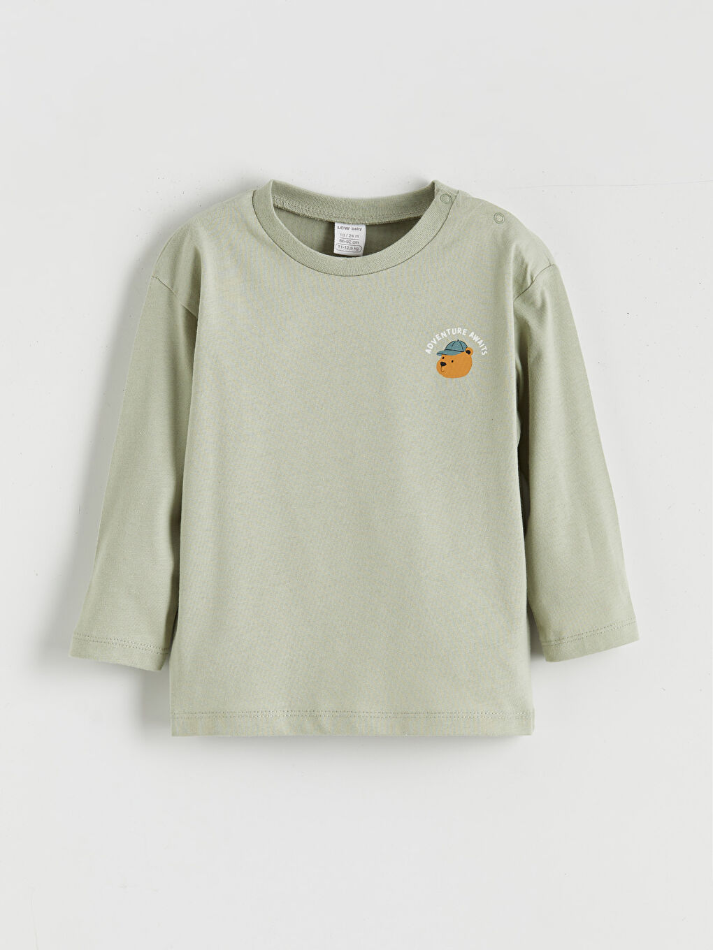 Yeşil Bisiklet Yaka Erkek Bebek Tişört ve Eşofman Altı-1