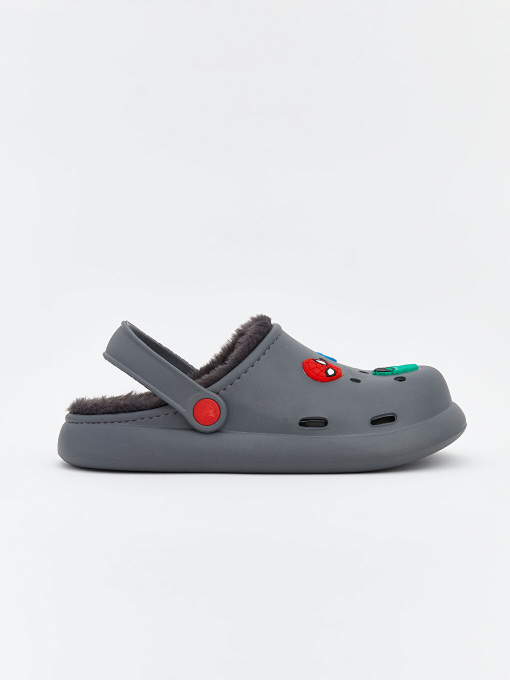 Antrasit Spider-Man Baskılı Erkek Bebek Plaj Sandaleti-1