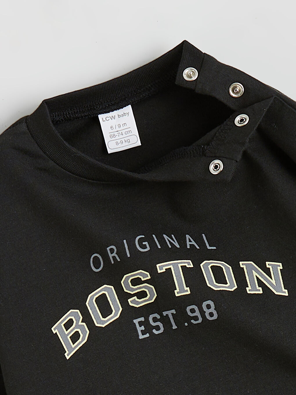 Gri Baskılı Erkek Bebek Tişört ve Eşofman Alt 2'li-3