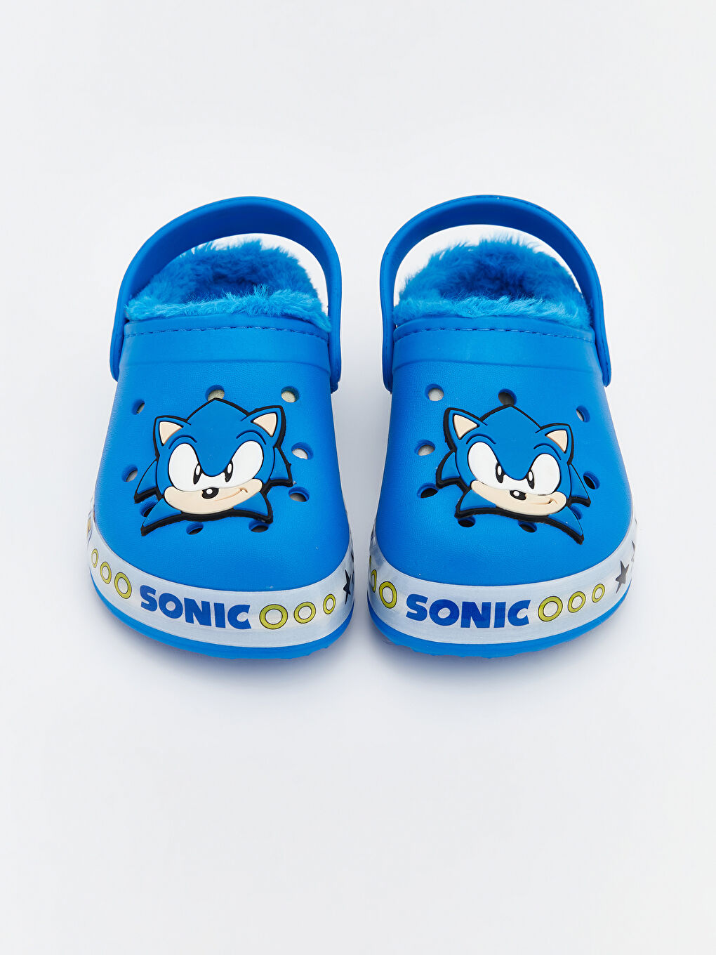 Mavi Sonic Baskılı Erkek Bebek Ev Terliği-3