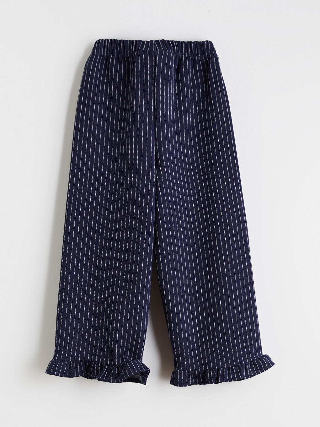 Pantalone sa elastičnim strukom i prugama za devojčice-2