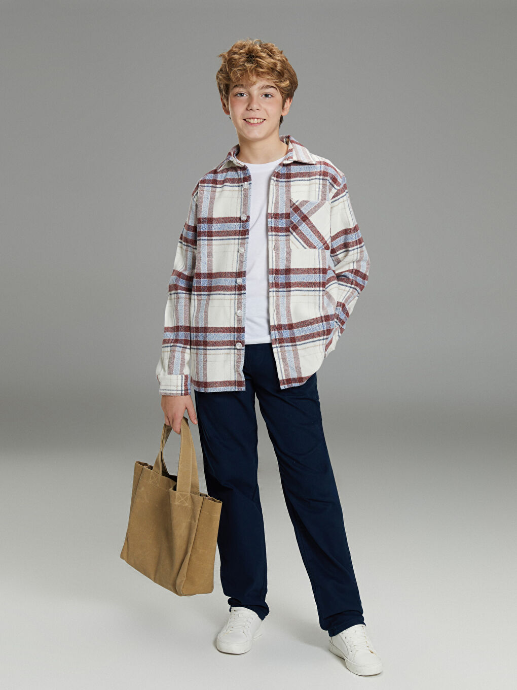 کراس فڵانێل چوارخانە قۆڵ درێژ بۆ کوڕان-1