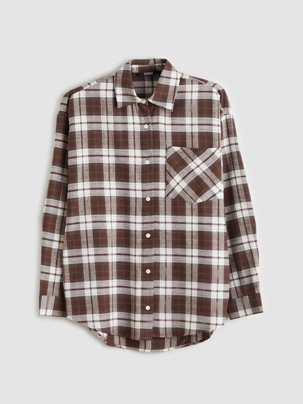 Plaid Oversize Women's Shirt-4